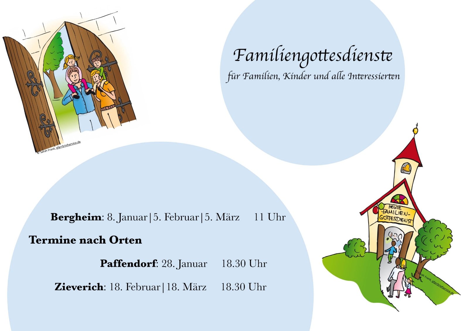 Familiengottesdienste-Termine 2023